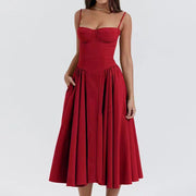Vestido Notte di Mare – Collezione Venecia, vestido elegante, primer plano | Moda Acosta