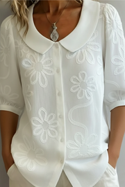 Elegante blusa floral, blusa elegante, look completo | Moda Acosta