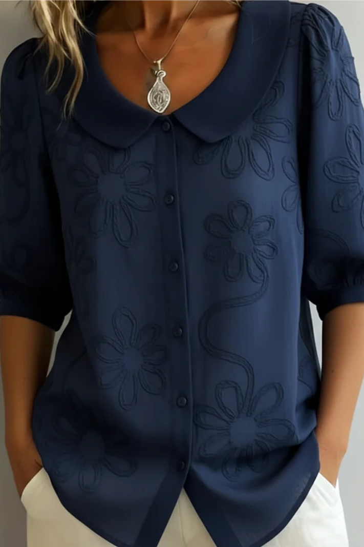 Elegante blusa floral, blusa elegante, estilo puesto | Moda Acosta