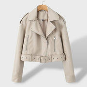 Cazadora de Polipiel Mujer Oversize, abrigo de invierno, vista lateral | Moda Acosta