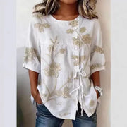 Celestina | Blusa floral elegante, blusa elegante, vista trasera | Moda Acosta