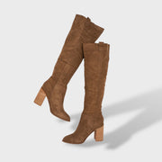 Botas Slouch Mujer Ante con Tacón, Tacones, primer plano | Moda Acosta