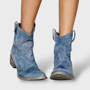 Botines Vaqueros Vintage para Damas, pantalón de moda, vista lateral | Moda Acosta