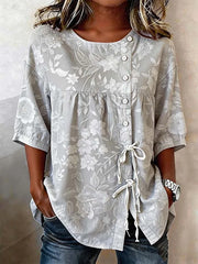 Celestina | Blusa floral elegante, blusa elegante, acabado y textura | Moda Acosta