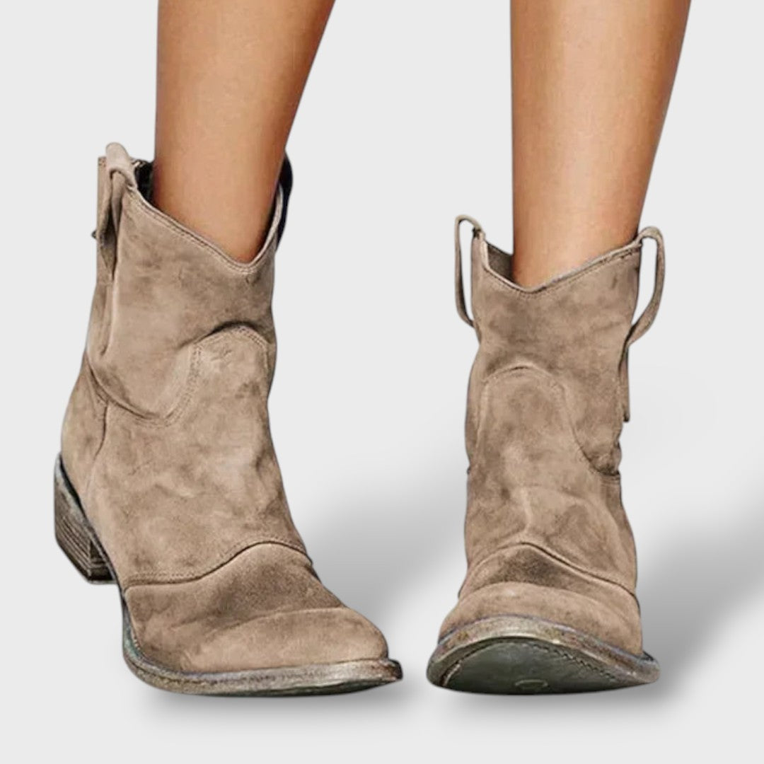 Botines Vaqueros Vintage para Damas, pantalón de moda, vista frontal | Moda Acosta