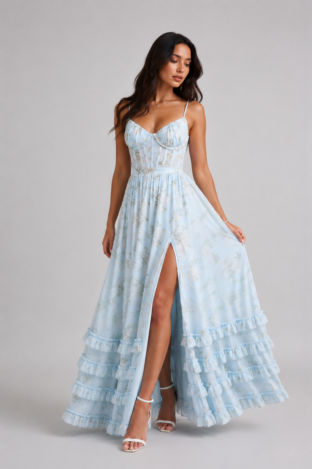 Vestido Luna Serena – Collezione Venezia, vestido elegante, vista frontal | Moda Acosta