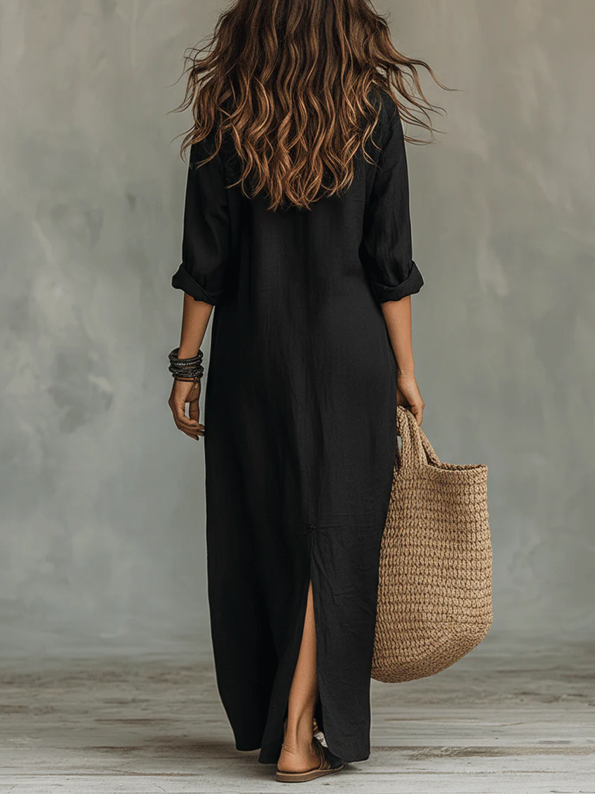 Vestido Serenissima – Collezione Venecia, vestido elegante, vista lateral | Moda Acosta