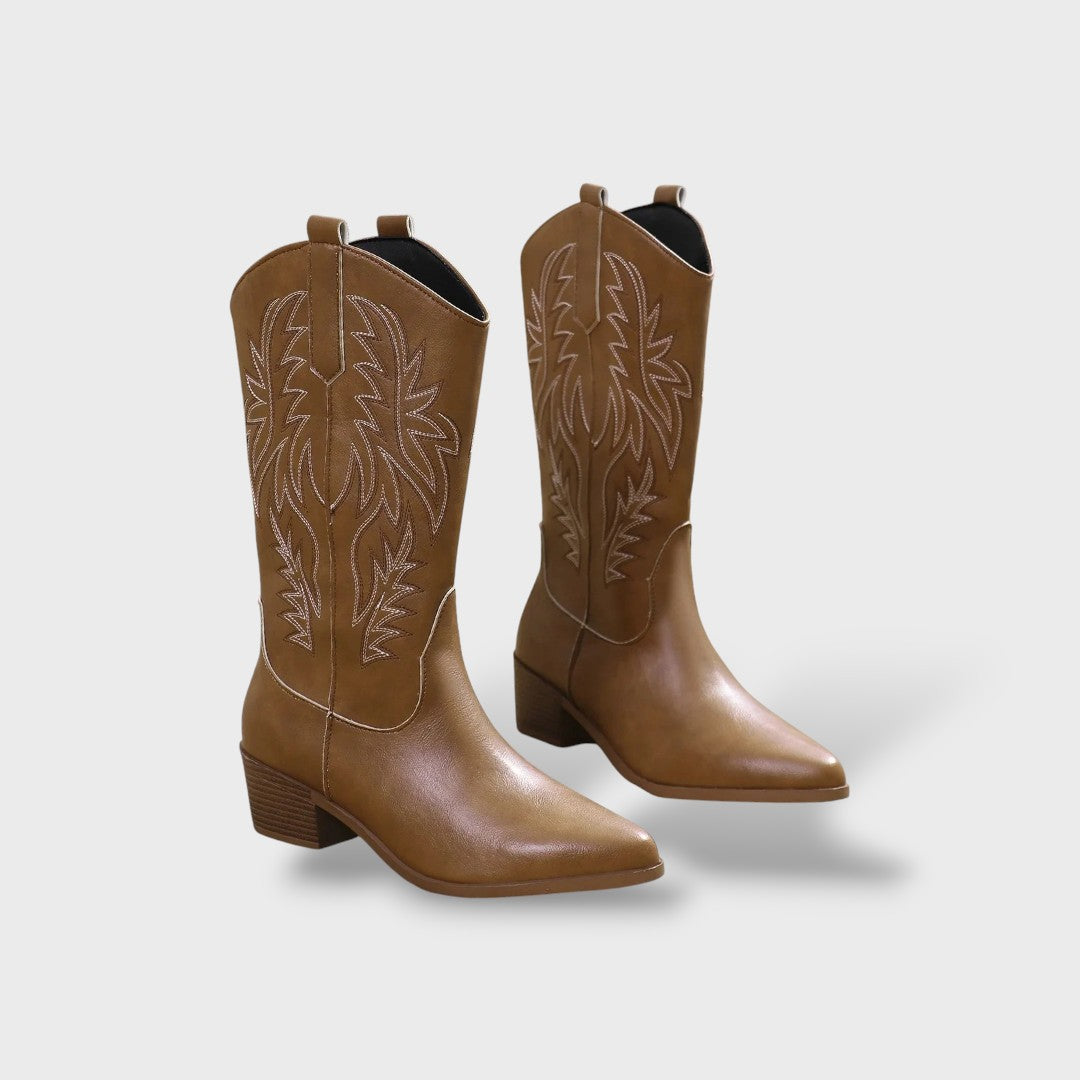 Botas Cowboy Retro Mujer Punta Fina, botas de moda, vista frontal | Moda Acosta