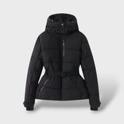 Chaqueta Acolchada con Cinturón Impermeable, abrigo de invierno, estilo puesto | Moda Acosta