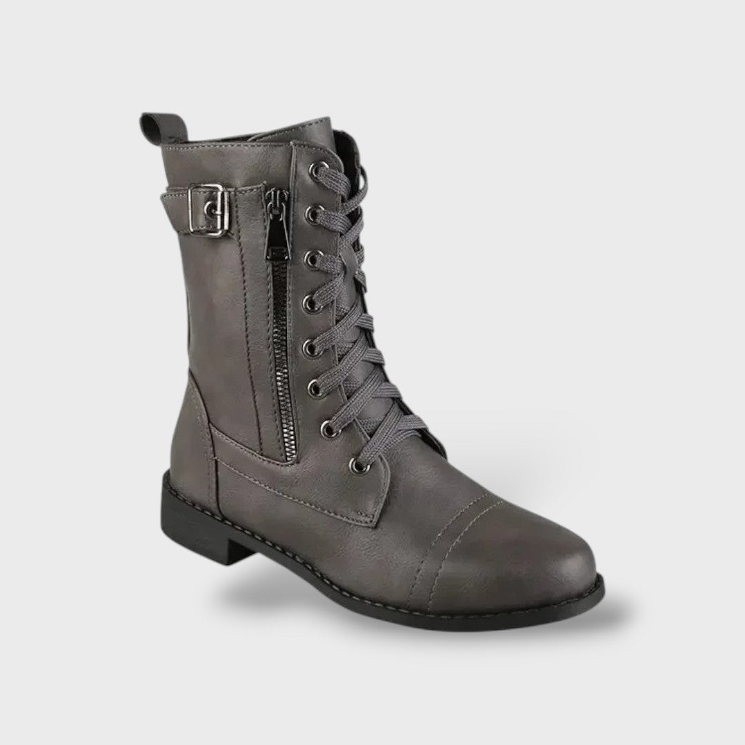 Botas Altas de Plataforma para Mujer en Piel con Cremallera, Tacones, vista frontal | Moda Acosta