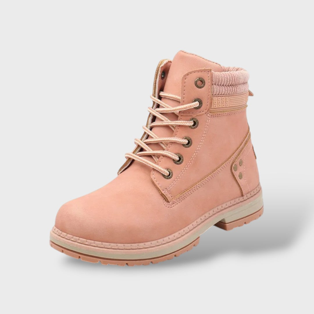 Botines de Nieve Mujer con Suela Gruesa y Forro Cálido, botas de moda, vista lateral | Moda Acosta