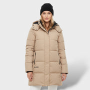 Abrigo Acolchado Mujer Largo con Capucha Elegant, abrigo de invierno, vista trasera | Moda Acosta