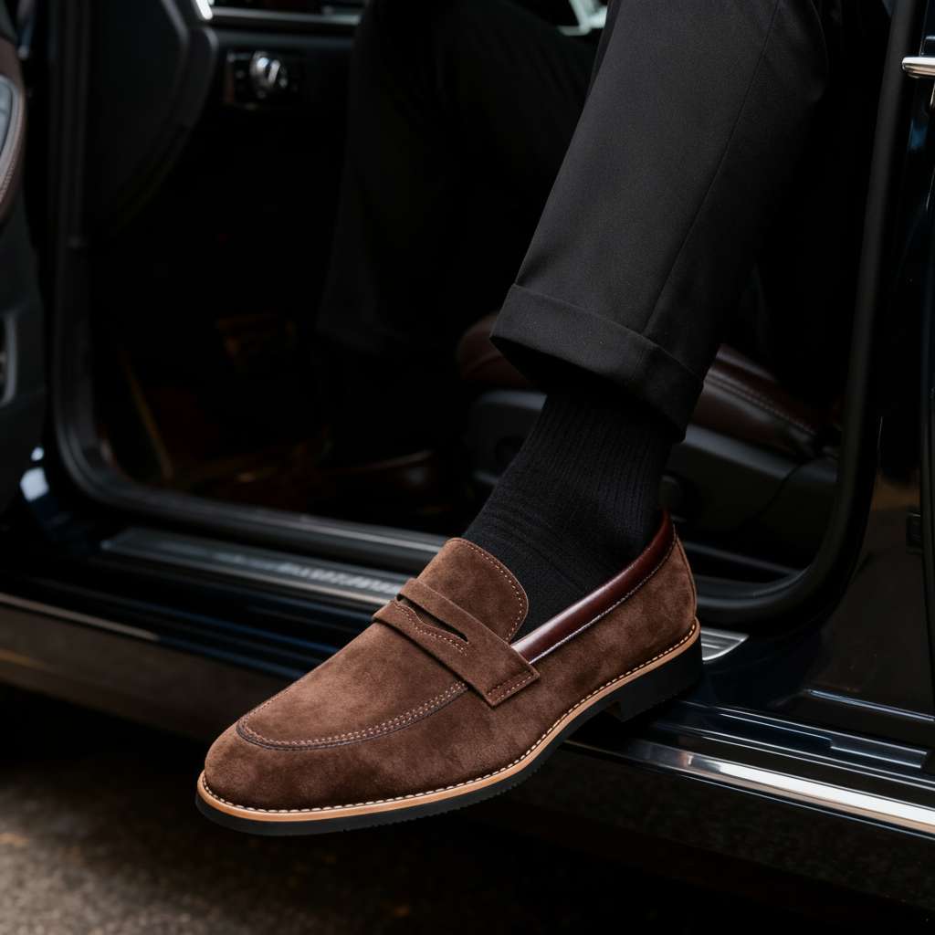 Elowen Soft Knit, mocasines de cuero, primer plano | Moda Acosta