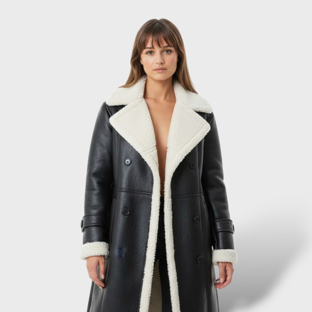 Abrigo Largo Clásico con Forro de Forro Polar, abrigo de invierno, vista frontal | Moda Acosta