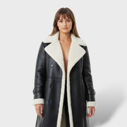 Abrigo Largo Clásico con Forro de Forro Polar, abrigo de invierno, vista frontal | Moda Acosta