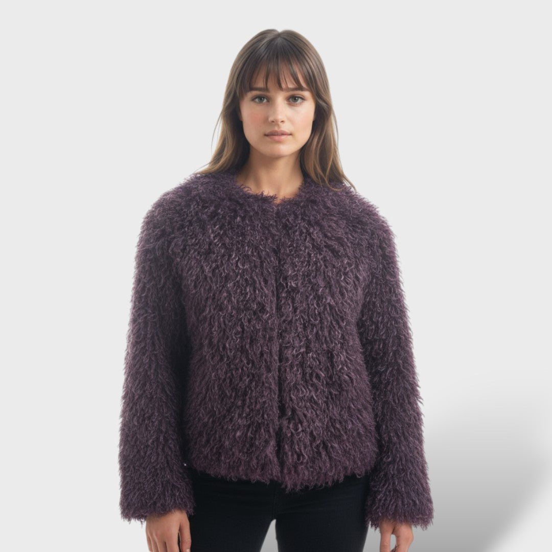Abrigo de Piel Sintética Mujer, abrigo de invierno, vista trasera | Moda Acosta