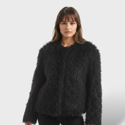 Abrigo de Piel Sintética Mujer, abrigo de invierno, vista frontal | Moda Acosta