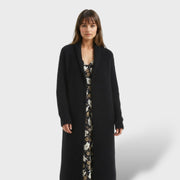Abrigo Largo de Cachemira Luxe para Damas, abrigo de invierno, vista lateral | Moda Acosta