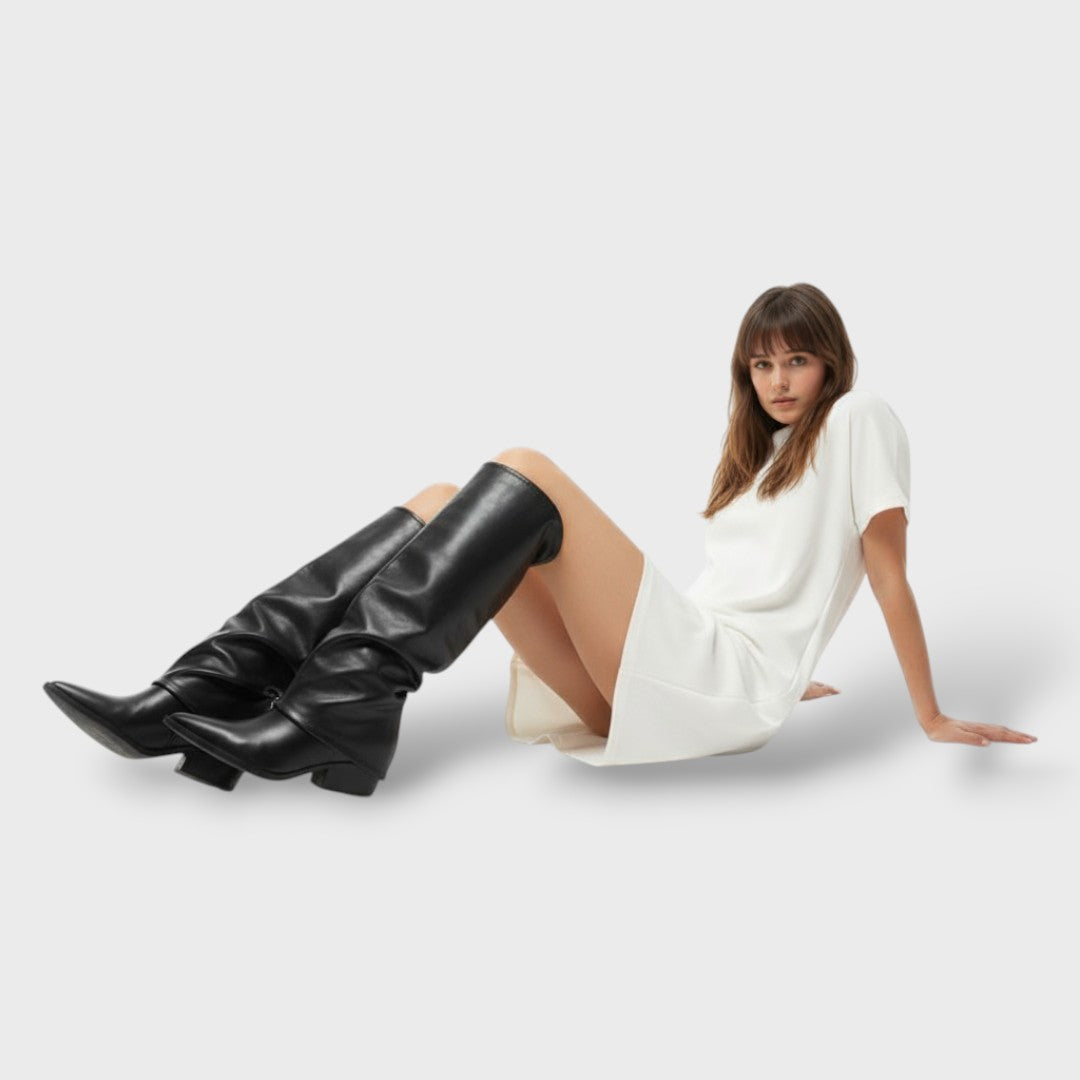 Botas altas de tacón mujer elegantes, Tacones, vista lateral | Moda Acosta