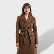 Abrigo Largo Mujer Doble Botonadura, abrigo de invierno, vista lateral | Moda Acosta