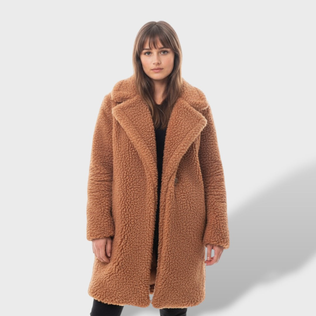 Abrigo Teddy Largo Mujer | Cálido y con Estilo, abrigo de invierno, look completo | Moda Acosta