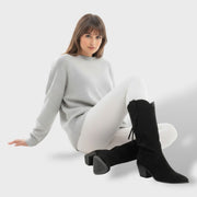 Botas Cowboy Mujer Invierno de Ante Sintético, botas de moda, estilo puesto | Moda Acosta