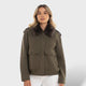 Abrigo casual con cuello desmontable mujer