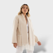 Abrigo Mujer Invierno Cuello Envolvente, abrigo de invierno, vista lateral | Moda Acosta