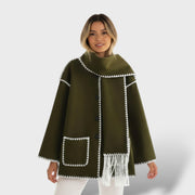 Abrigo Mujer Invierno Cuello Envolvente, abrigo de invierno, look completo | Moda Acosta