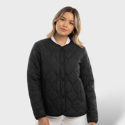 Chaqueta Acolchada con Diseño Guateado y Manga Larga, abrigo de invierno, vista frontal | Moda Acosta