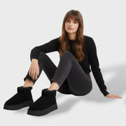 Botas de Nieve Mujer Suela Gruesa, botas de moda, primer plano | Moda Acosta