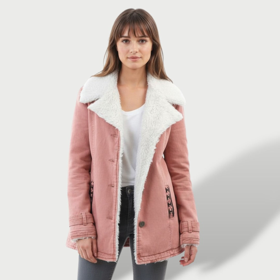 Abrigo Largo Mujer Invierno con Solapa Elegante, abrigo de invierno, look completo | Moda Acosta