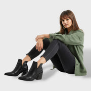 Botines Vaqueros Mujer con Tacón Alto, pantalón de moda, color disponible | Moda Acosta