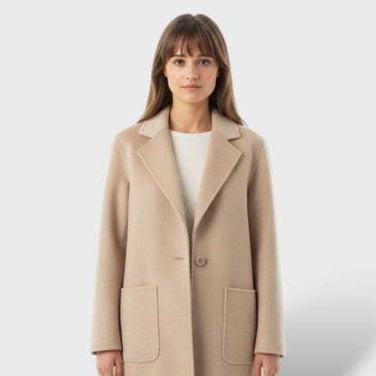 Abrigo de Lana Estilo Coreano Mujer