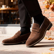 Elowen Soft Knit, mocasines de cuero, vista frontal | Moda Acosta