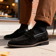 Elowen Soft Knit, mocasines de cuero, vista trasera | Moda Acosta
