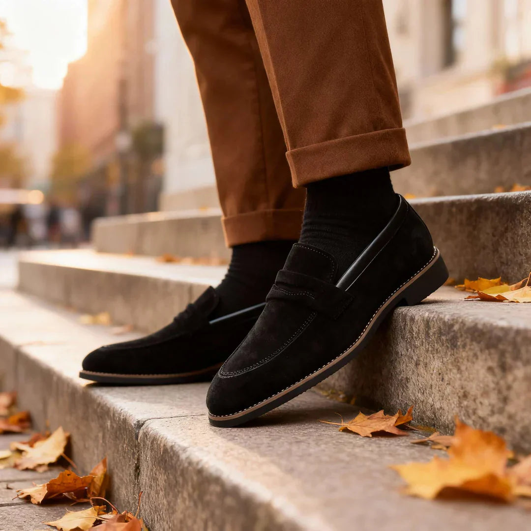 Elowen Soft Knit, mocasines de cuero, acabado y textura | Moda Acosta
