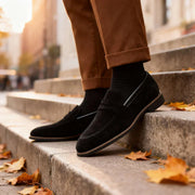 Elowen Soft Knit, mocasines de cuero, acabado y textura | Moda Acosta