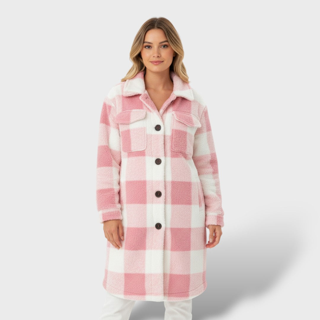 Abrigo Femenino Oversized Cálido Elegante, abrigo de invierno, vista frontal | Moda Acosta