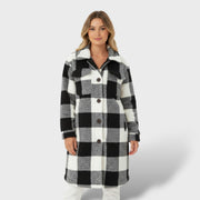 Abrigo Femenino Oversized Cálido Elegante, abrigo de invierno, detalle de tela | Moda Acosta