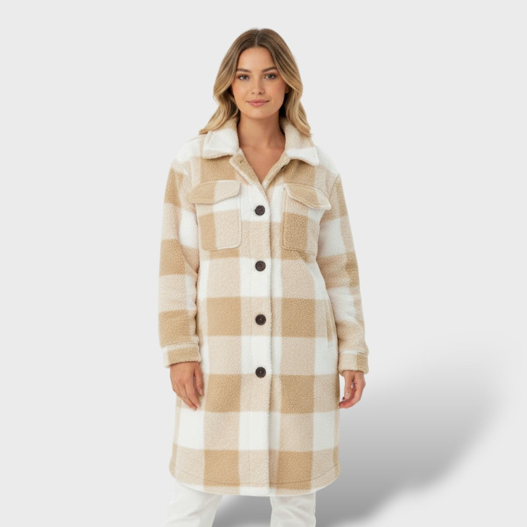 Abrigo Femenino Oversized Cálido Elegante, abrigo de invierno, vista trasera | Moda Acosta