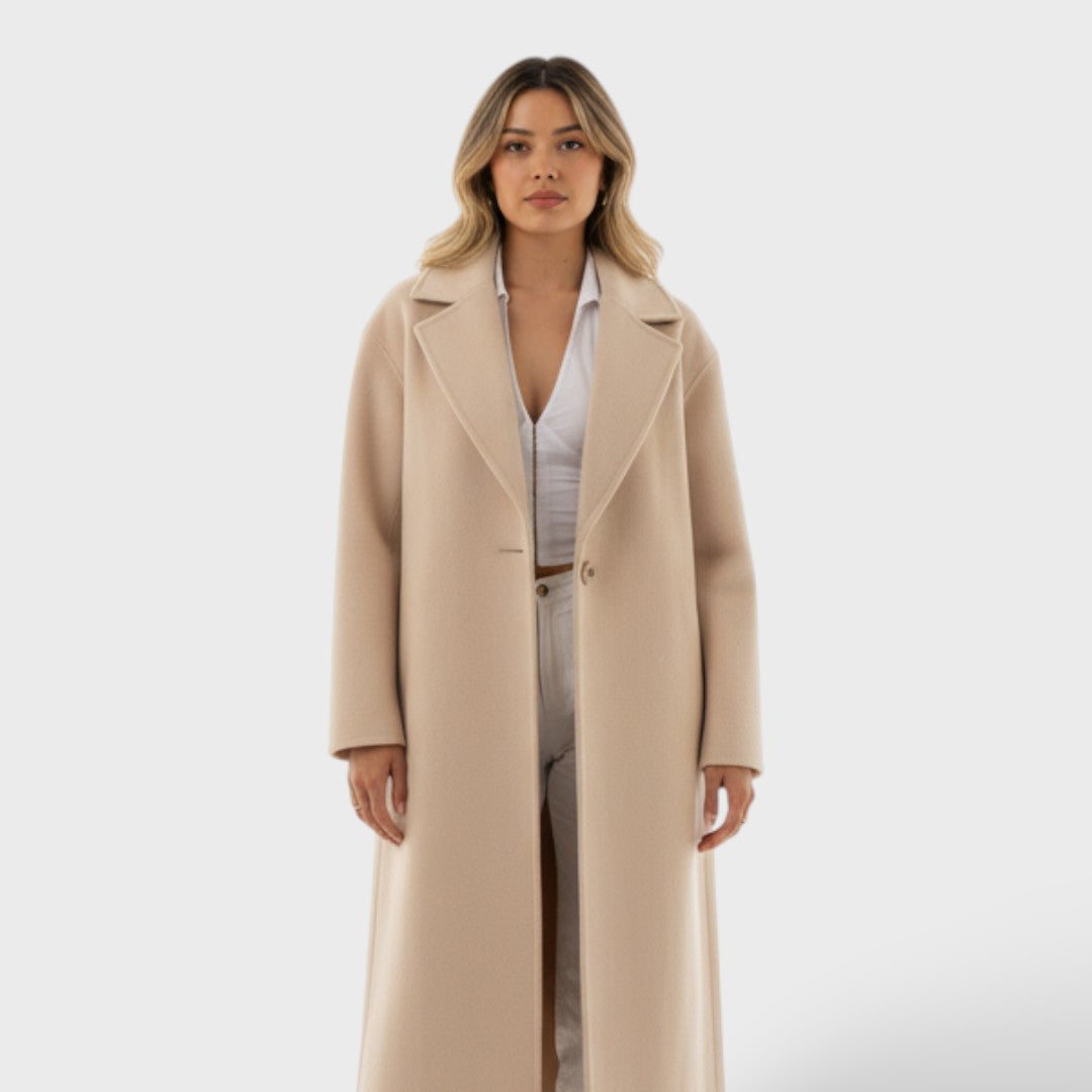 Abrigo Femenino Oversized Largo de Invierno, abrigo de invierno, vista lateral | Moda Acosta