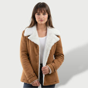 Abrigo Largo Mujer Invierno con Solapa Elegante, abrigo de invierno, vista frontal | Moda Acosta