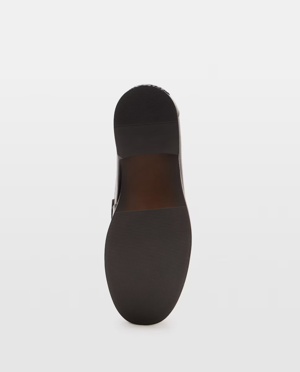 mocasines green coast, mocasines de cuero, vista lateral | Moda Acosta