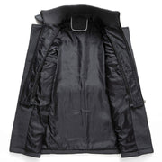 Celeste Silhouette, abrigo de invierno, vista lateral | Moda Acosta
