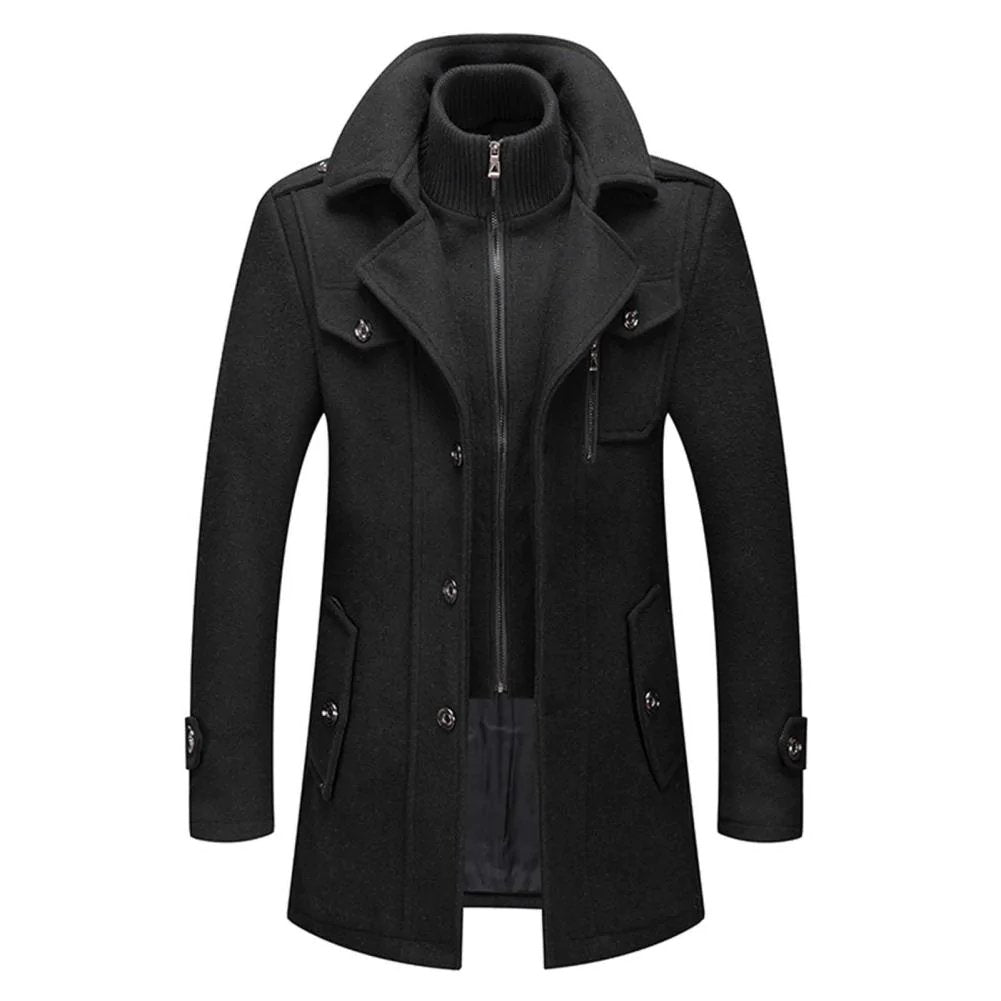 Celeste Silhouette, abrigo de invierno, vista frontal | Moda Acosta