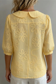 Elegante blusa floral, blusa elegante, vista trasera | Moda Acosta