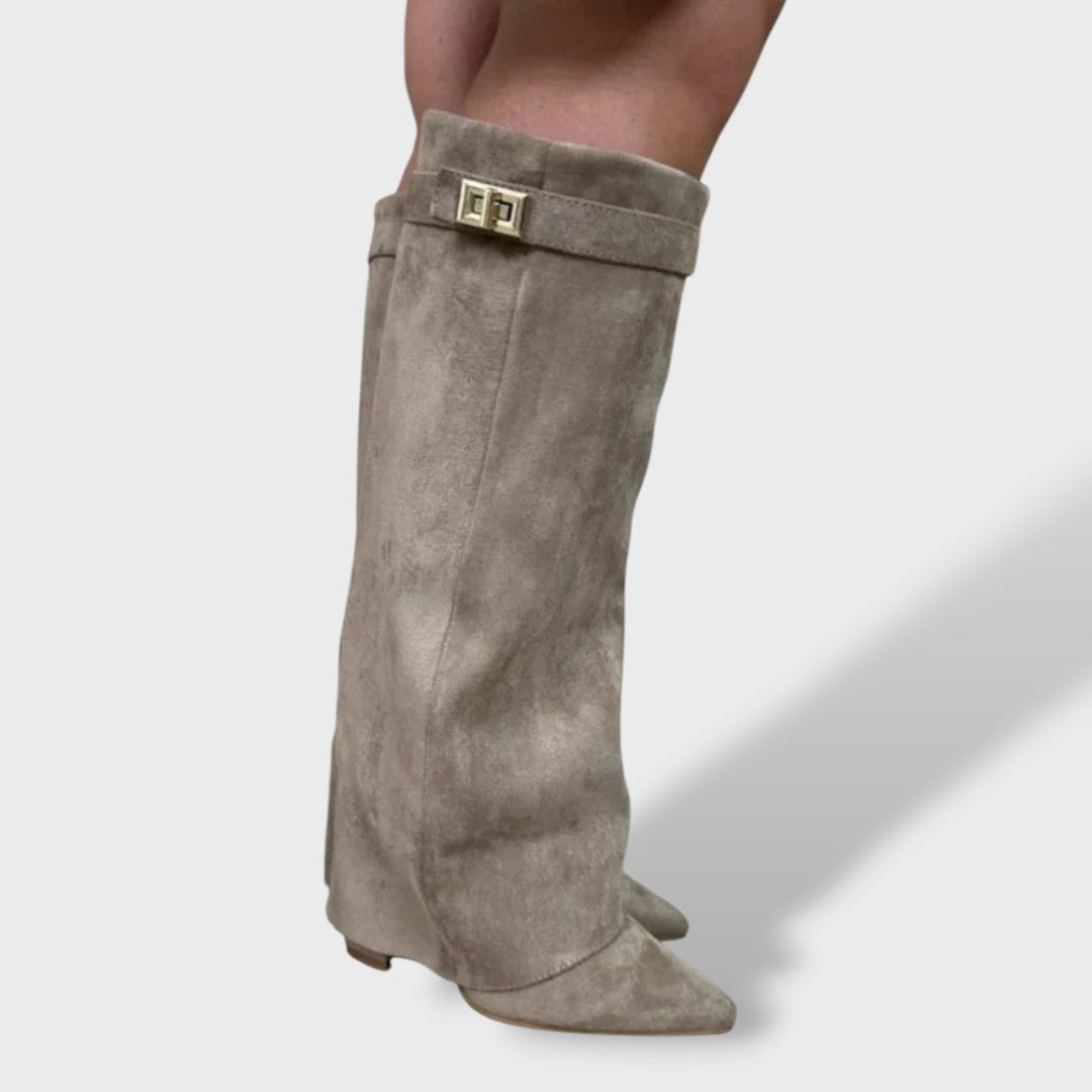 Cristela Botas cowboy mujer altura rodilla, botas de moda, estilo puesto | Moda Acosta