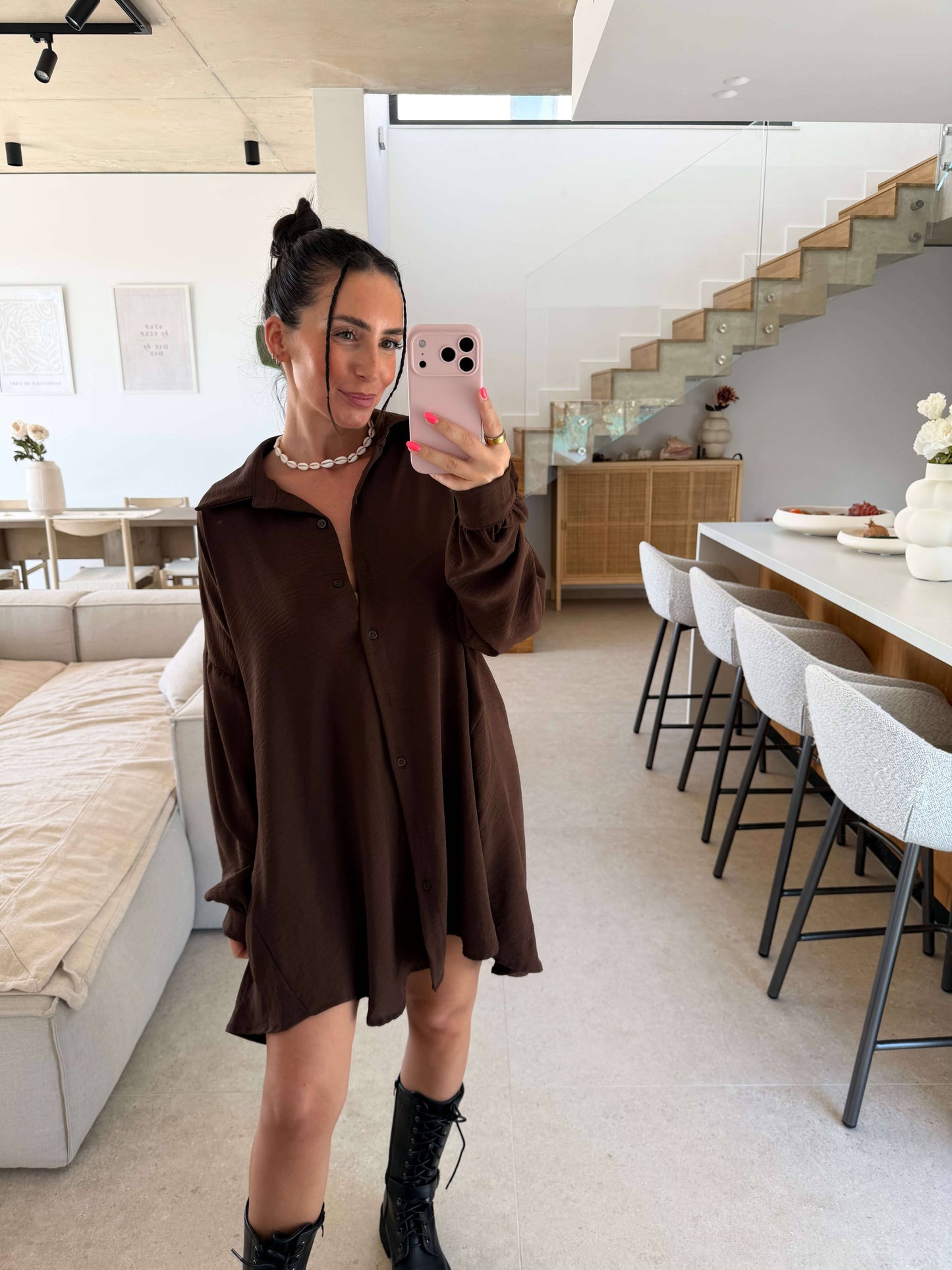 Long Bluse – Braun