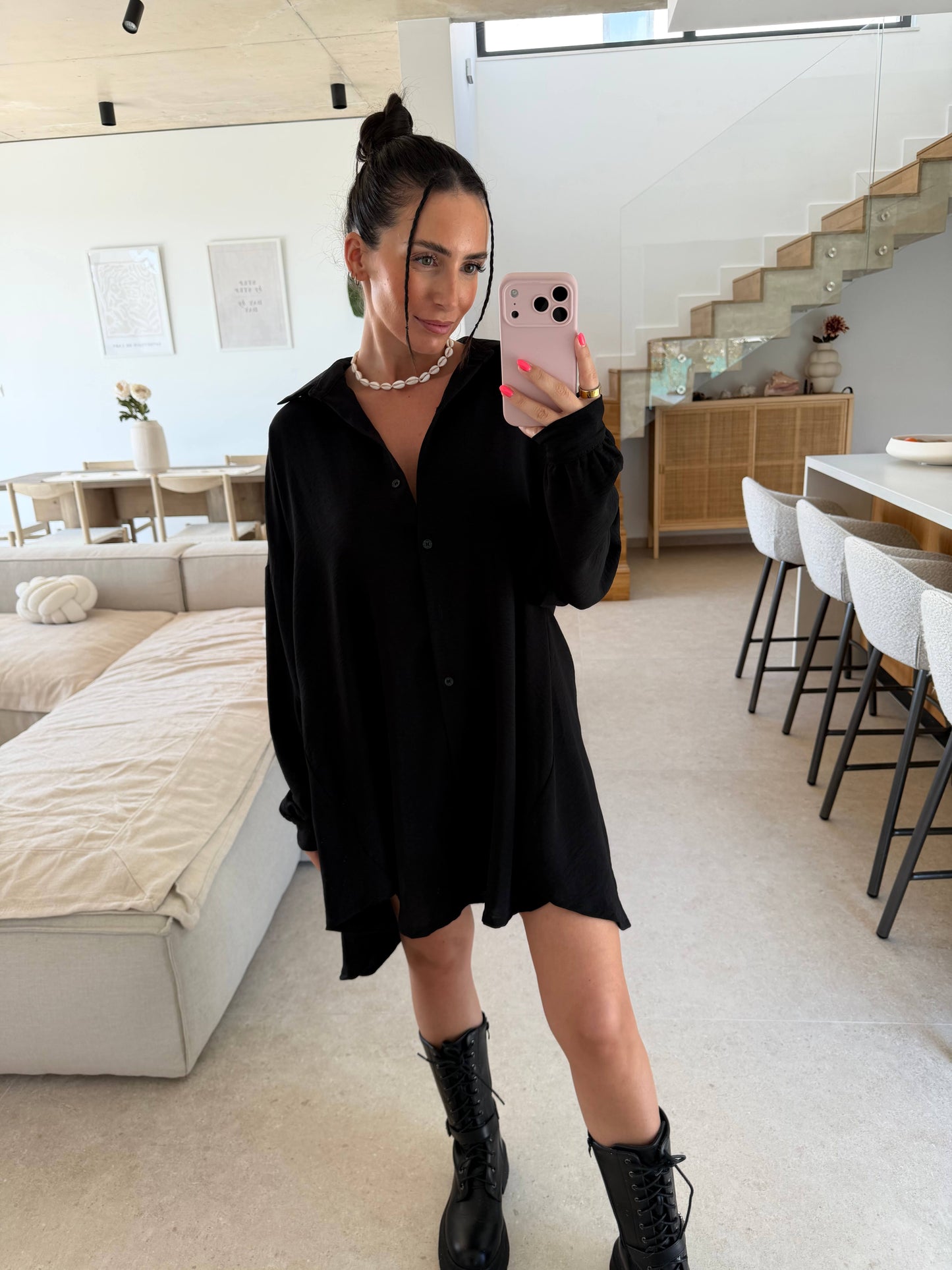Long Bluse – Schwarz
